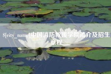 兰考中国消防救援学院简介及招生章程