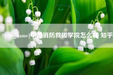 兰考中国消防救援学院怎么样 知乎