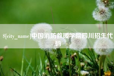 兰考中国消防救援学院四川招生代码