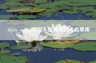 兰考全国失信被执行人名单库