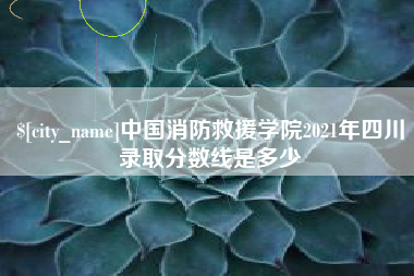 兰考中国消防救援学院2021年四川录取分数线是多少