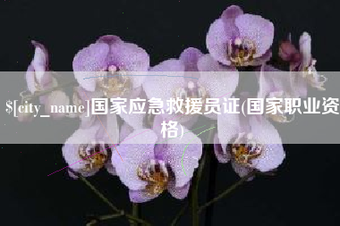 兰考国家应急救援员证(国家职业资格)