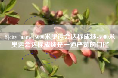 兰考5000米奥运会达标成绩-5000米奥运会达标成绩是一道严苛的门槛