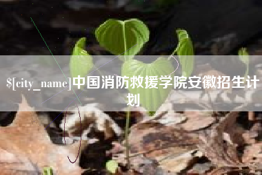 兰考中国消防救援学院安徽招生计划