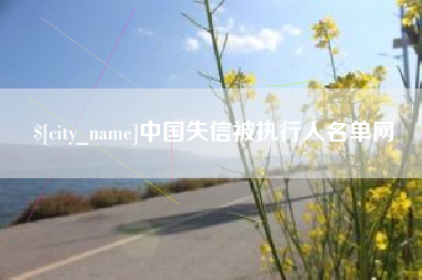 兰考中国失信被执行人名单网