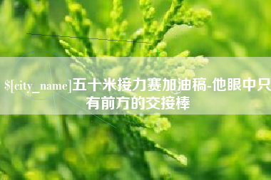 兰考五十米接力赛加油稿-他眼中只有前方的交接棒