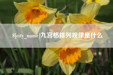 兰考九宫格排列规律是什么