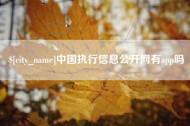 兰考中国执行信息公开网有app吗