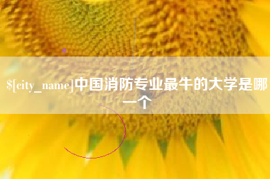 兰考中国消防专业最牛的大学是哪一个
