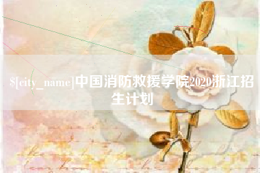 兰考中国消防救援学院2020浙江招生计划