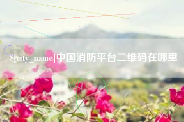 兰考中国消防平台二维码在哪里