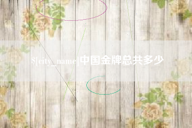 兰考中国金牌总共多少