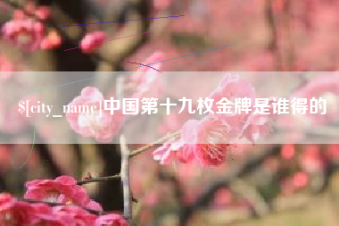 兰考中国第十九枚金牌是谁得的