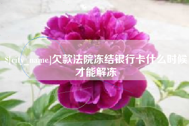 兰考欠款法院冻结银行卡什么时候才能解冻
