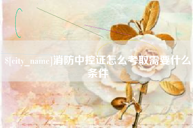 兰考消防中控证怎么考取需要什么条件
