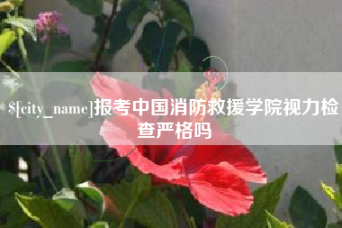 兰考报考中国消防救援学院视力检查严格吗