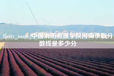 兰考中国消防救援学院河南录取分数线是多少分