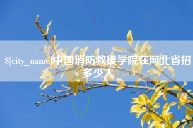 兰考中国消防救援学院在河北省招多少人