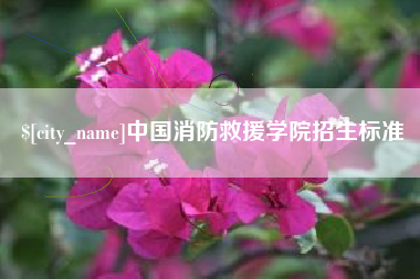 兰考中国消防救援学院招生标准