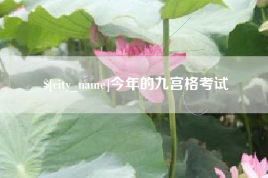 兰考今年的九宫格考试