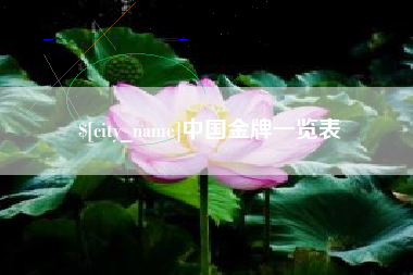 兰考中国金牌一览表
