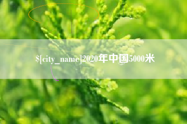 兰考2020年中国5000米