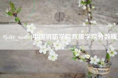 兰考中国消防学院救援学院分数线